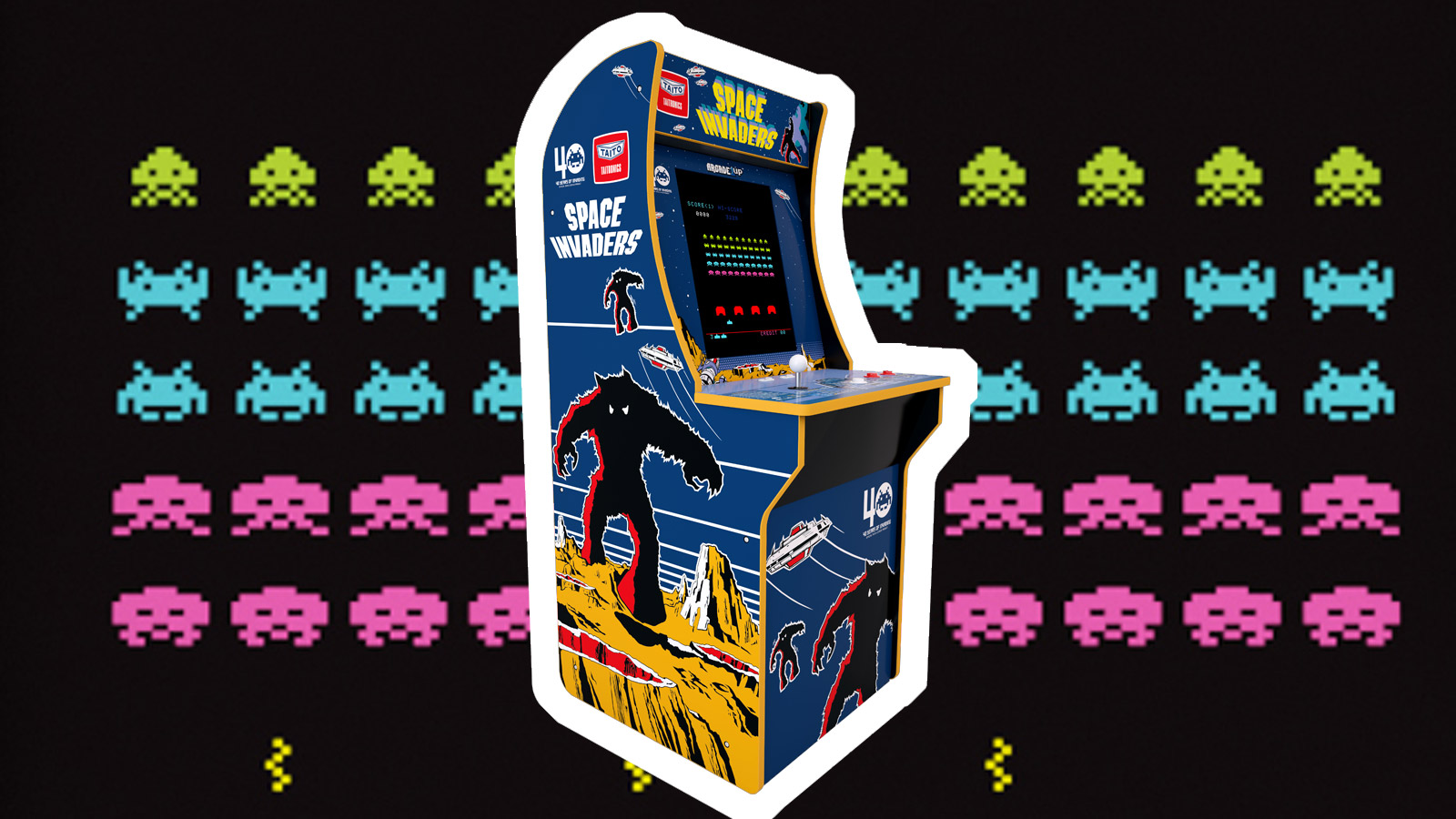 Space Invaders Arcade Machine, Arcade1UP, 4ft Arcade Cabinet is