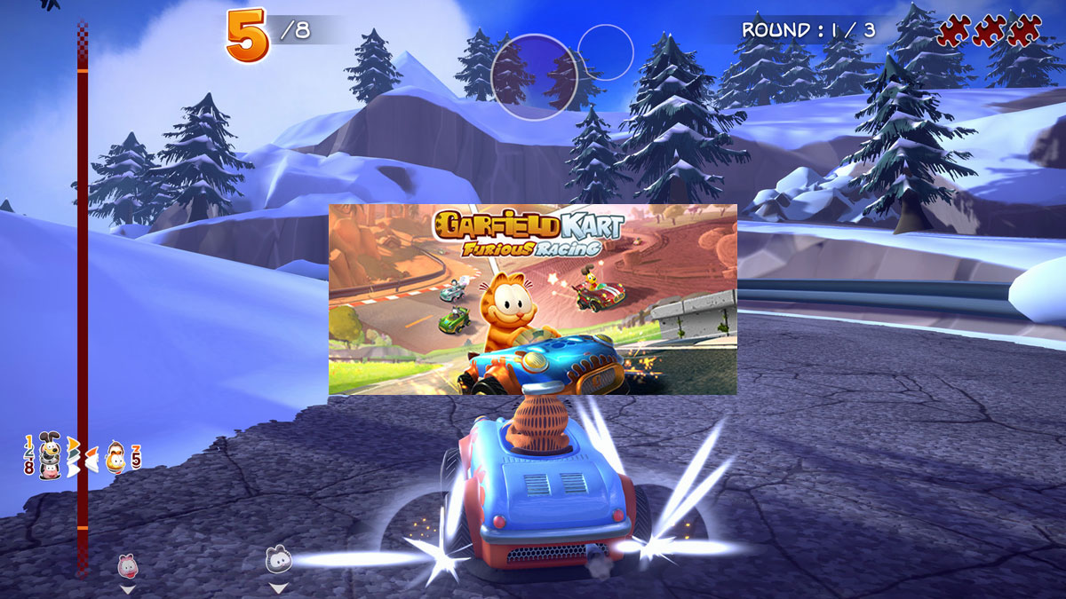 garfield kart furious racing characters